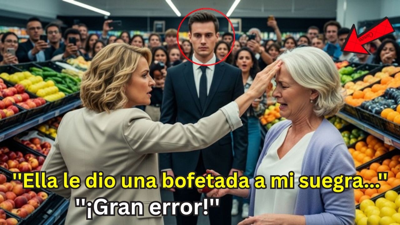 El momento en que vi a mi suegra abofeteada en el súper—mi esposo multimillonario estalló