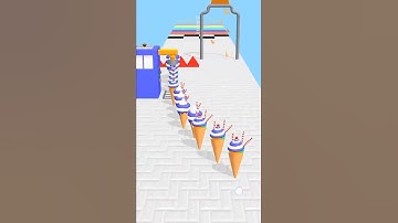 Ice Cream Cone Stack Run Gameplay Walkthrough | All levels | Android,ios mobile #shorts games 🍡🍥🧁🍨🍧