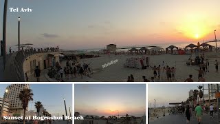 Sunset at Bograshov Beach, TelAviv || Gymnastics At Bograshov Beach || NirisEye