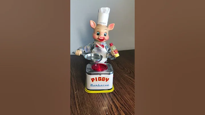 Piggy Barbecue Vintage Tin Toy