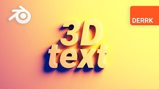 3D Text in Blender 2.8