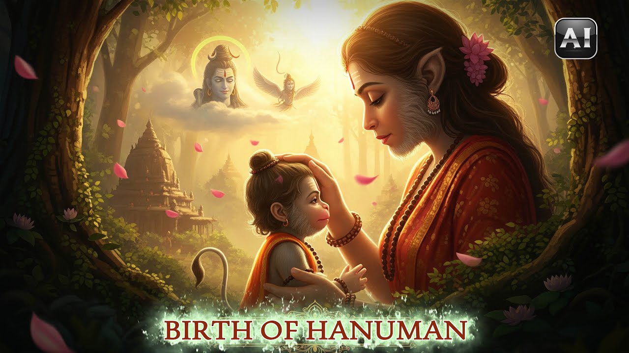Divine Birth of Hanuman: Shiva’s Power + Vayu’s Blessing! | Story Matrix Universe