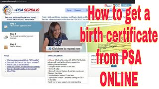 How To Get A Psa Birth Certificate Online Philippines Birth Certficate Online