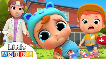 Ouch, I Got A Boo Boo! | Little Angel Safety Kids Songs with Nursery Rhymes