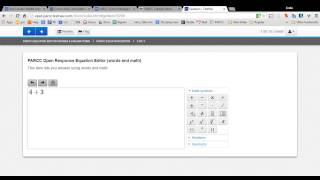 PARCC-Open Response Equation Editor-Spanish