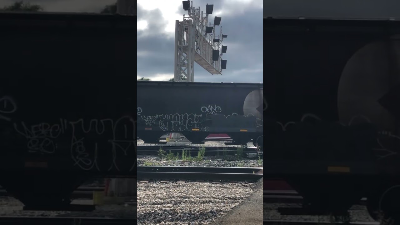 Cp rail Pac-Man grain car in blue island