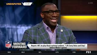 Undisputed - shannon "amazed" nfl plans to play black national anthem
before week 1 games