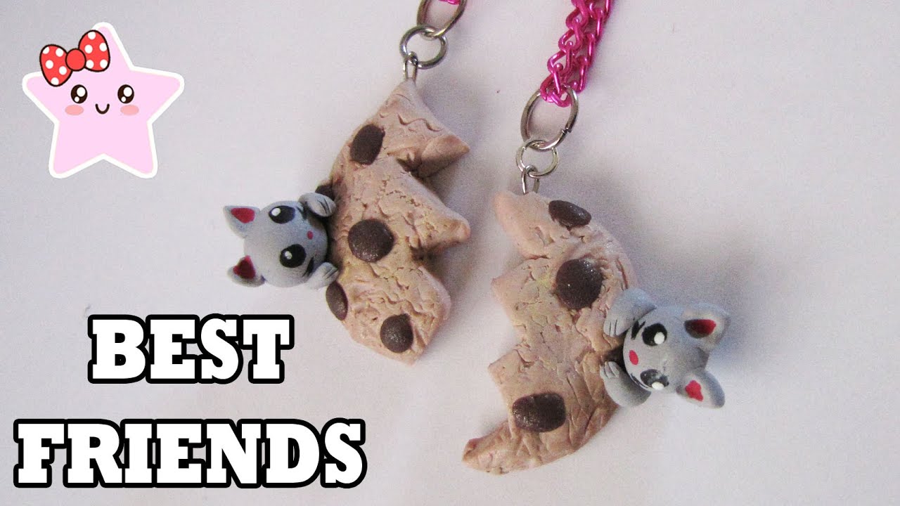 Inpakken cliënt jukbeen COOKIE BEST FRIENDS NECKLACE DIY | POLYMER CLAY TUTORIAL - YouTube