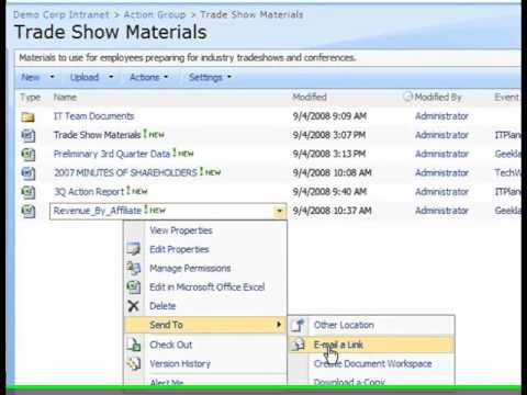 SharePoint Shepherd 2007 - Email A Link To The Item