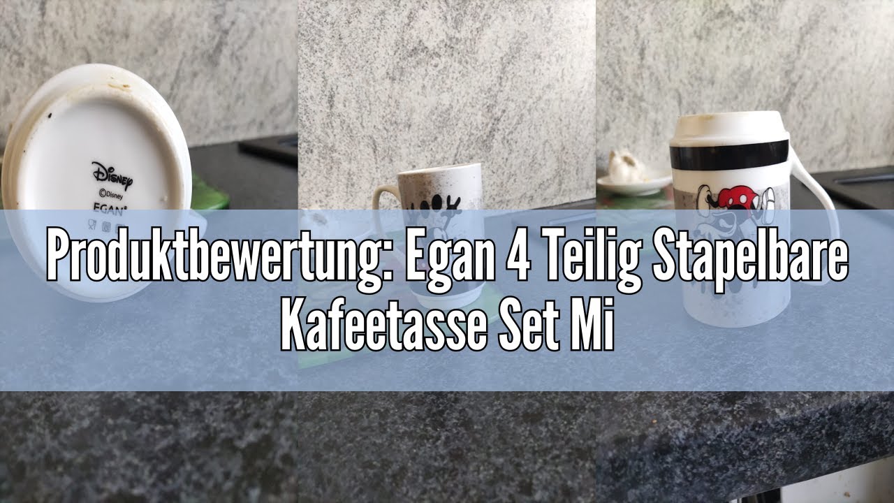 Set 4 Tazzine Caffè Mickey Mouse Impilabili Con Portatazzine Metal - EGAN ML.80 - Foto 12