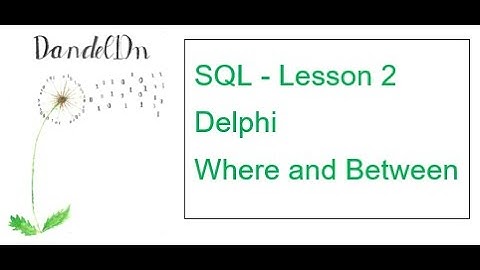 SQL Lesson 2 - Where and Between