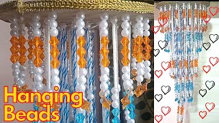 Circular Hanging Beads Decorative | Home Decoration Ideas | How To Make Pearl Hangings/wall hanging screenshot 4