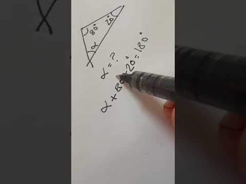 كيفيه حساب زاويه مجهوله في مثلث معلوم بزاويتين