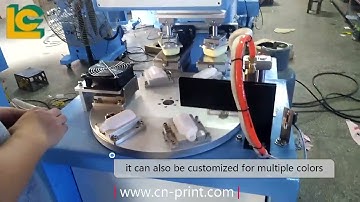 PLC 2 color pad printing machine with 6 station RPM206