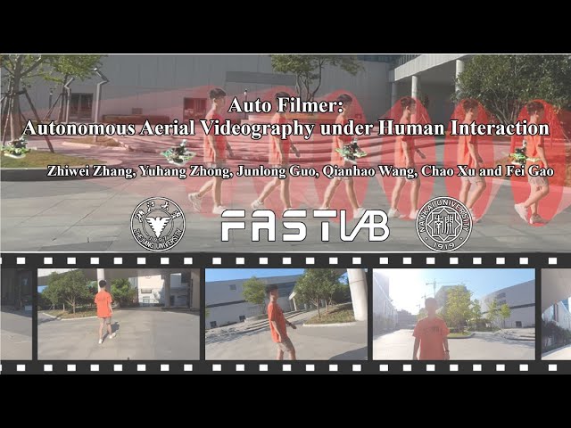 Auto-filmer: Autonomous Aerial Videography under Human Interaction