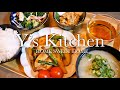【夜ごはん】鮭とじゃがいもの甘辛＆ブロッコリーとカニカマサラダ＆玉ねぎと大根の味噌汁