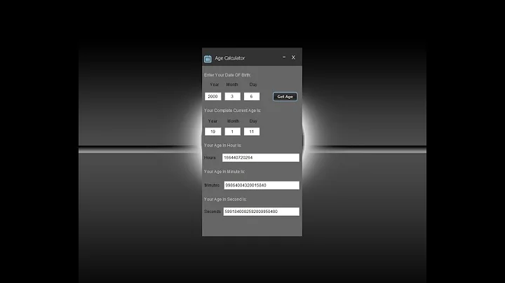 Age Calculator Using Java Swing Demo + Source Code || Deep Guider