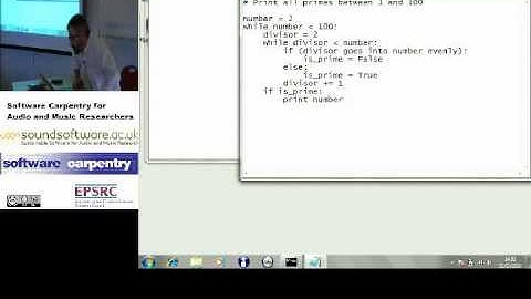Example - printing prime numbers (Software Carpentry)