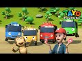 *NEW* Five Little Monkeys with Tayo and Hana l Car Songs for Kids l Tayo the Little Bus