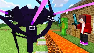Wither Storm vs Security House - Minecraft JJ and Mikey in Minecraft Challenge (Maizen Mazien Mizen)