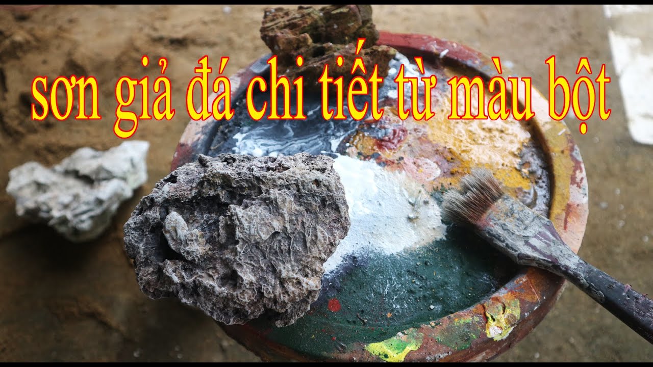 Kỹ thuật pha màu và sơn giả đá chi tiết từ màu bột xây dựng