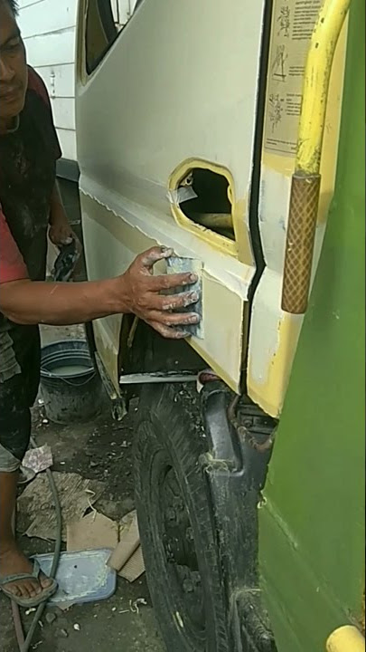 Cara bikin lis pada lekukan mobil dengan dempul @Cara Blaiden