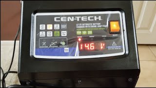 CENTECH 6V 12V 2A 10A 40A Boost 200A Automatic Battery Charger Engine Starter Installation & Review