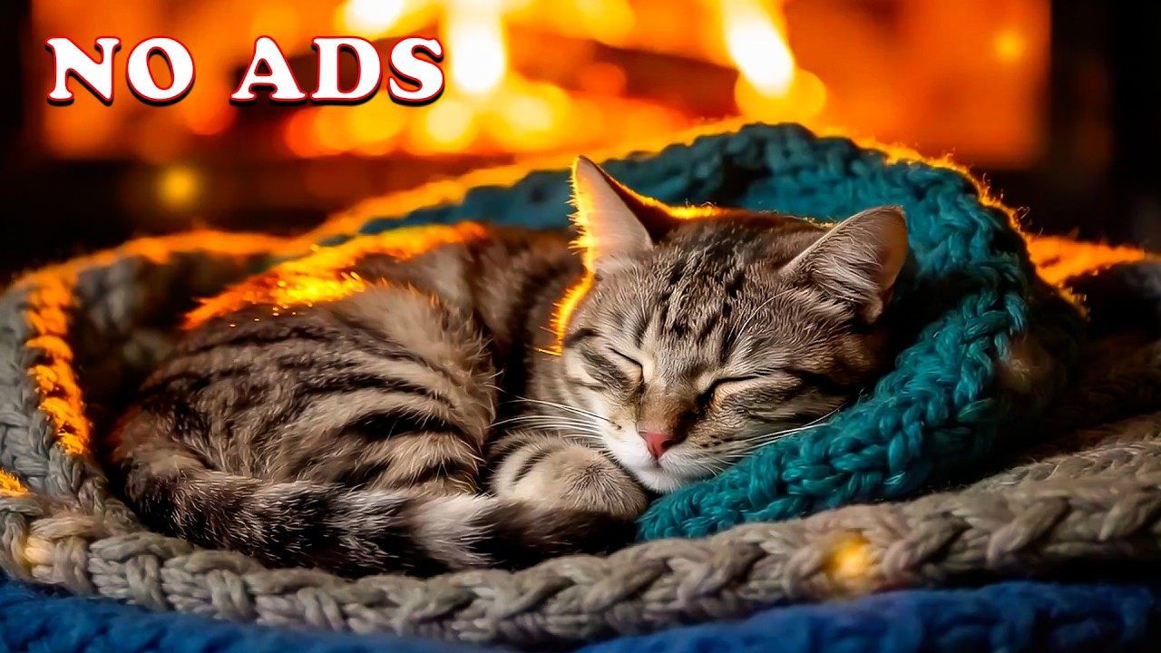 Calming Cat Music | Gentle Piano and Purring Cat for Cats to Sleep & Reduce Separation Anxiety