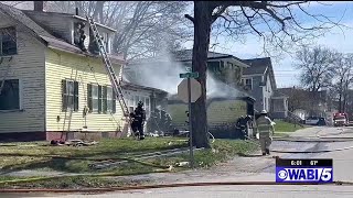 Bangor firefighters help two people get out of burning house safely