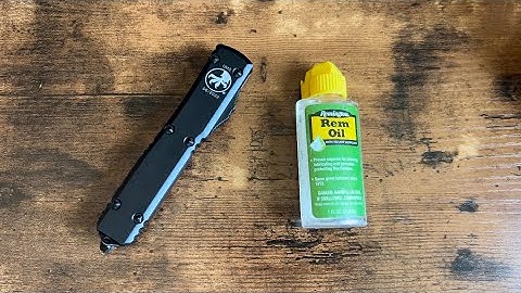 Microtech OTF knife cleaning with Remington oil