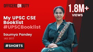My UPSC CSE Booklist - IAS Saumya Pandey #Shorts #UPSCBooklist