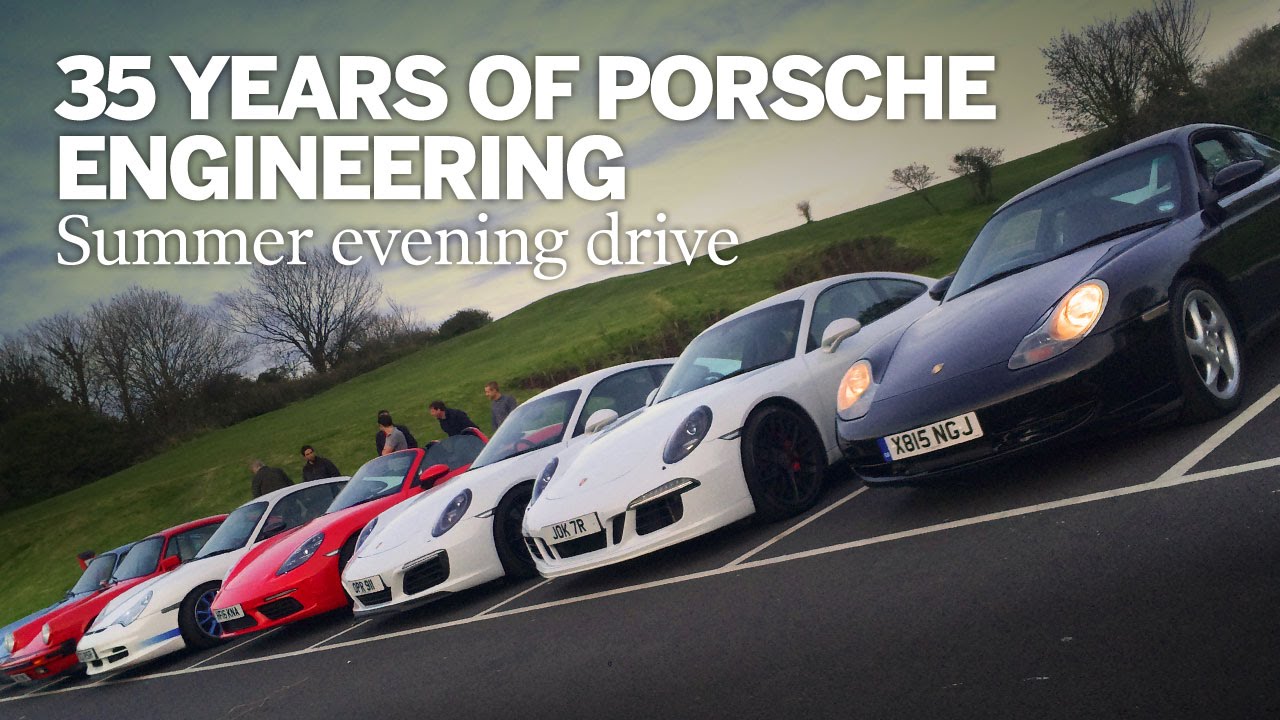 35 Years Of Porsche Engineering Summer Evening Drive With Seven Porsches Youtube