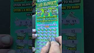 $500,000 cash blowout I finally hit the blowout symbol #youtubeshorts #lottery #scratch #winner