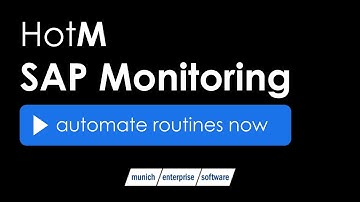SAP Monitoring ▶ Quickly detect errors and avoid interference ▶ munich enterprise software