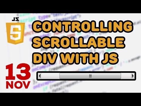 How to control a scrollable div with JavaScript