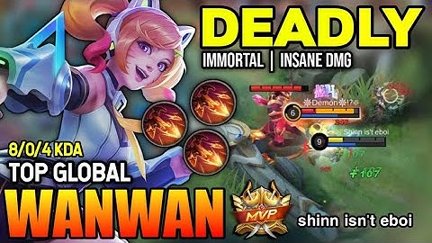 WANWAN BEST BUILD 2022 | TOP GLOBAL WANWAN GAMEPLAY | MOBILE LEGENDS ✓