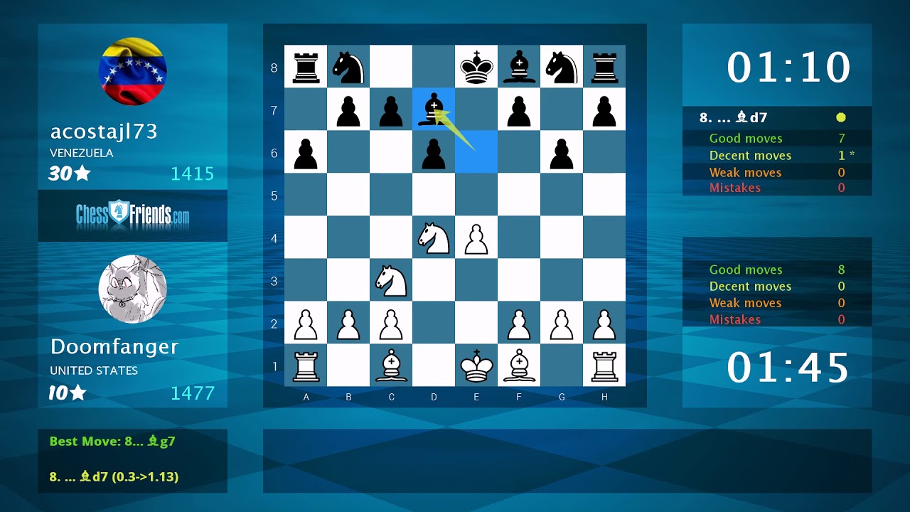 Chess Game Analysis: Doomfanger - acostajl73 : 1-0 (By ChessFriends.com)