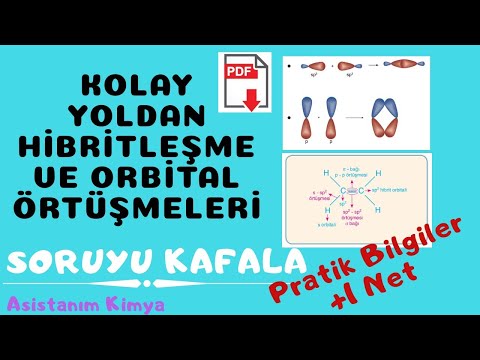 HİBRİTLEŞMEYE AİT PRATİK BİLGİLER VE ORBİTAL ÖRTÜŞMELERİ VE SORU ÇÖZÜMÜ #ASİSTANIMKİMYA