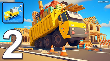 Builder Land - Gameplay Walkthrough Part 2 - Drive Truck and Build Houses (iOS, Android)