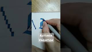Capital "A" in ROTUNDA variation #art #artist #gothic #letters #writting #calligraphy #style #beauty