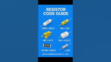 Resistors code guide #TechProjects #EmbeddedSystems #IoTProjects #Arduino #ESP8266 #Microcontroller