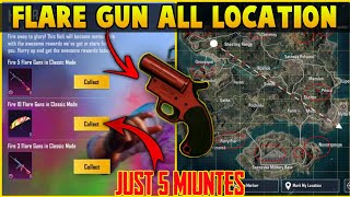 Secret Flare Gun Location in Erangle 🔥How to Complete Holi Bash Event 🔥Fire 10 Flare Guns in Classic