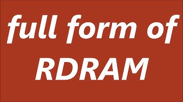 full form of RDRAM