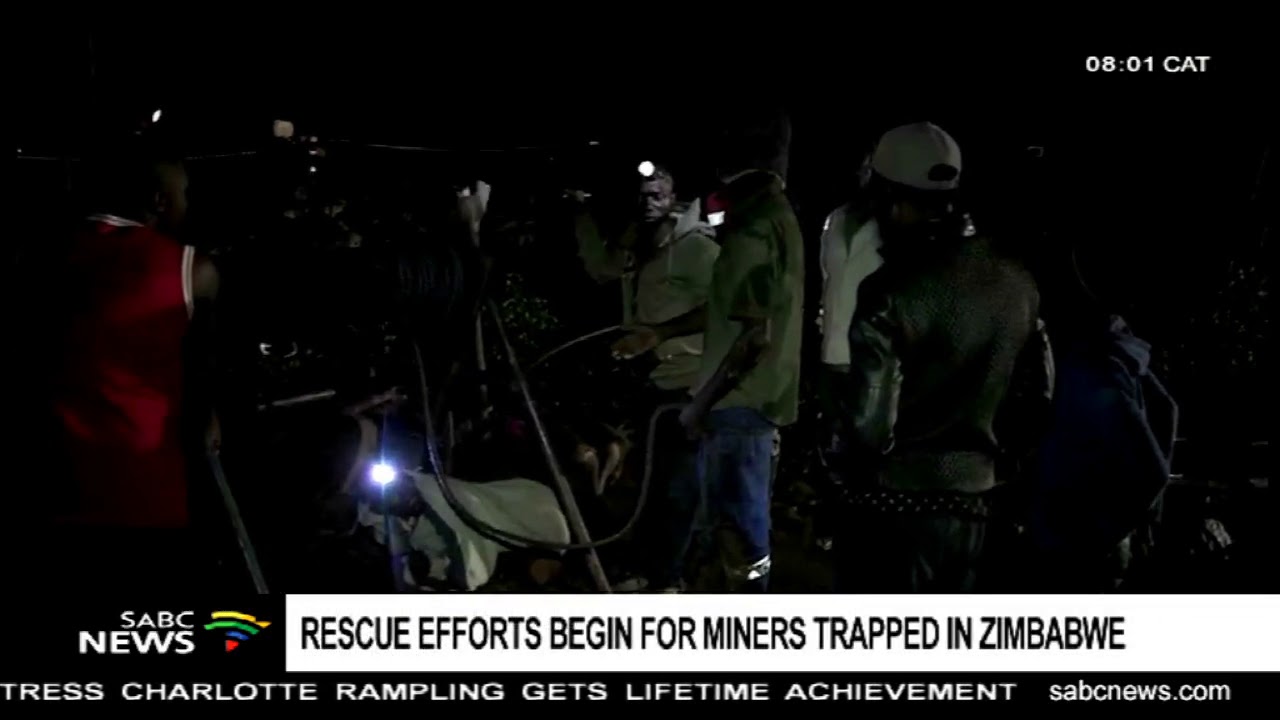 50 illegal miners being rescued after trapped in a mine in Zimbabwe ...