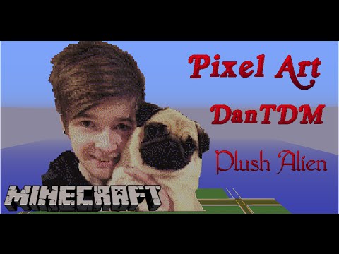 Minecraft Pixel Art SpeedBuild | TheDiamondMinecart/DanTDM - YouTube