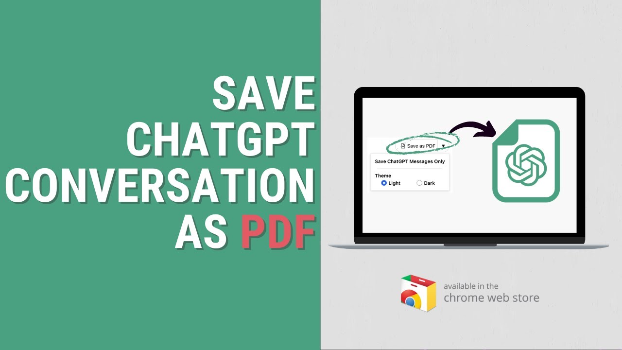 How to Save ChatGPT Conversation as PDF - YouTube