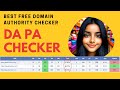 How to check da pa and moz spain score for free