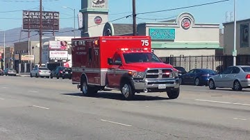 LAFD Rescue 75 Transporting with LAPD