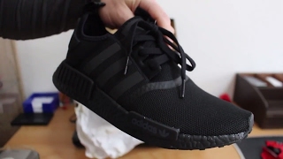 Adidas NMD R1 Triple Black Unboxing and Review - YouTube