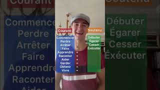 Courant vs soutenu 🇫🇷 #french #frenchlessons #frenchvocab #americaninparis #frenchvocabulary #fle